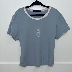 Brandy Melville Baby Blue Short Sleeve Tee